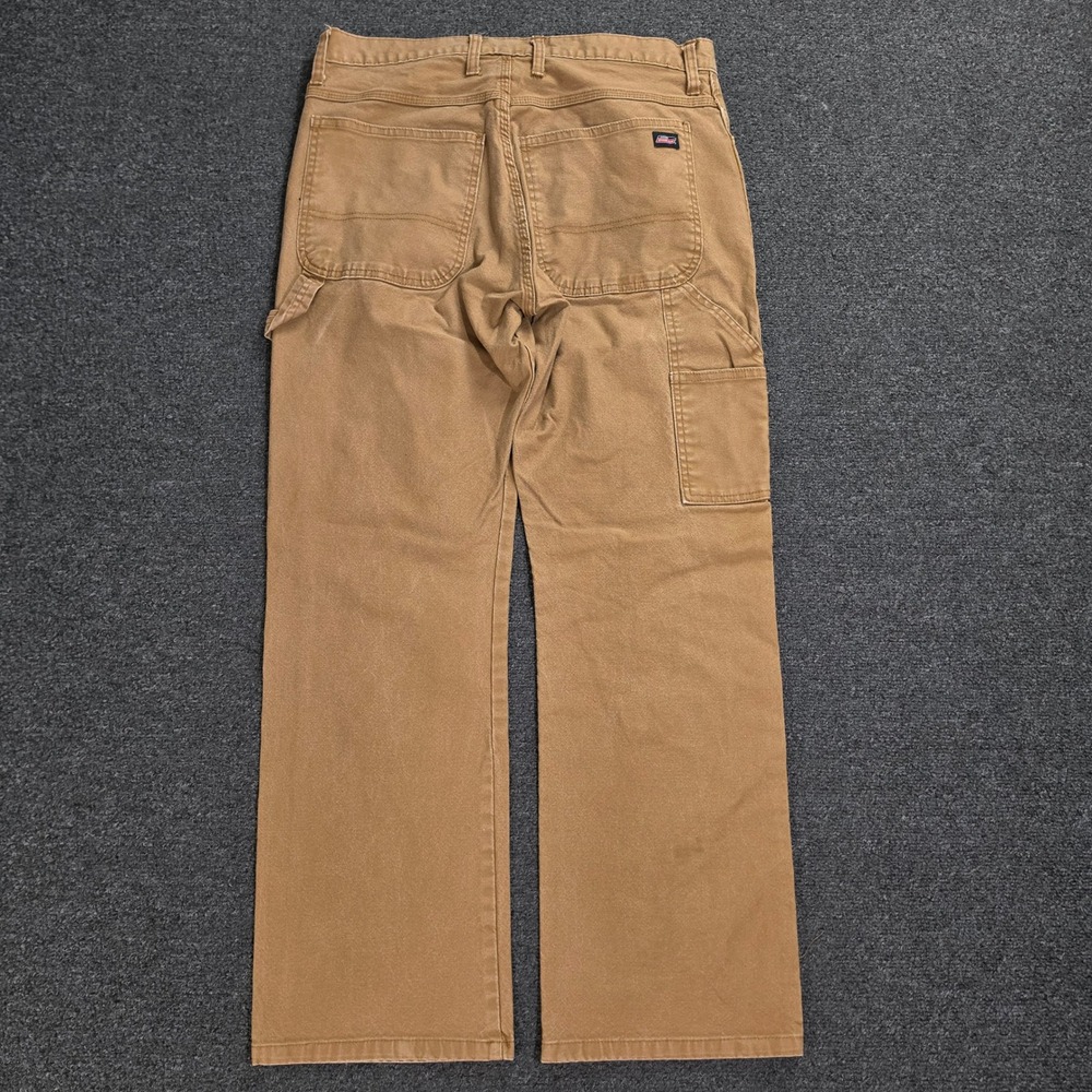 Genuine Dickies Carpenter Pants Mens 32x30 Brown Duck Canvas Workwear Utility